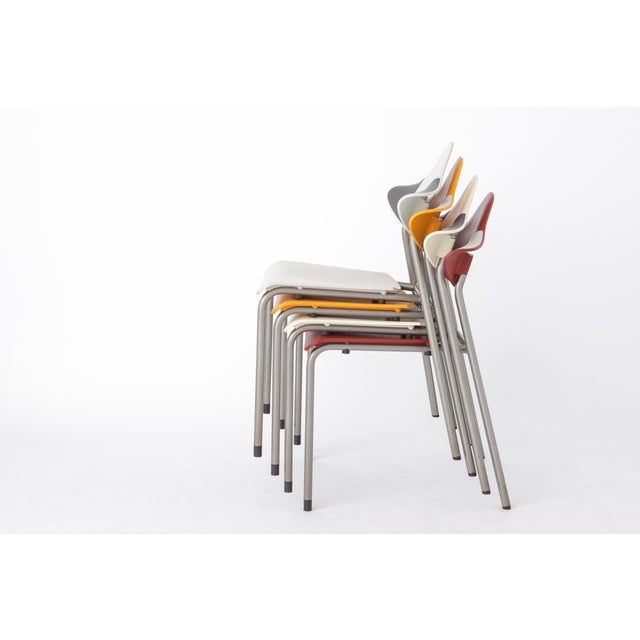 Vintage German Stacking Chairs by Samas Parlando, 1980s, Set of 4 For Sale - Image 6 of 12
