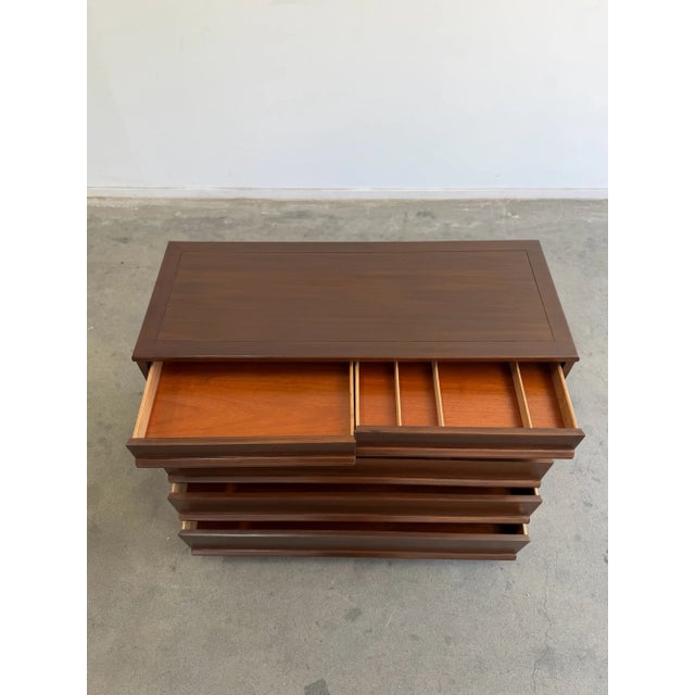 Mid-Century Walnut 6-Drawer Dresser For Sale In Los Angeles - Image 6 of 11