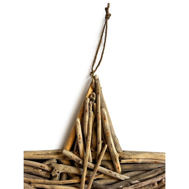 Rustic Vintage Driftwood Star Coastal Rustic Wall Art For Sale - Image 3 of 5