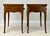Wood Pair of Vintage Baker Furniture French Country Side Tables With Candle Slides For Sale - Image 7 of 17