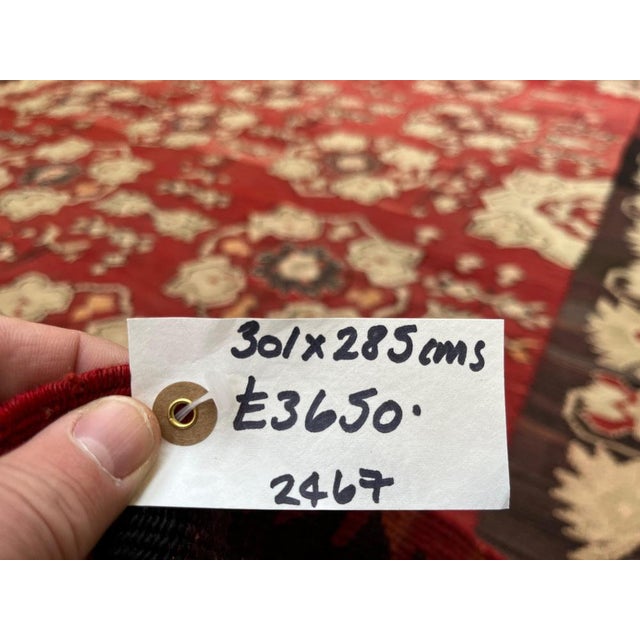 Vintage Turkish Square Kilim Rug in Wool For Sale - Image 13 of 14