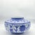 Handmade Ceramic Oversized Squat Lidded Vase – Wide “Potiche” Form with Blue & White Baba Nakkas Floral Design For Sale - Image 6 of 7