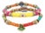 Colorful Jasper Guardian Evil Eye & Heart Charm Bracelet Set For Sale
