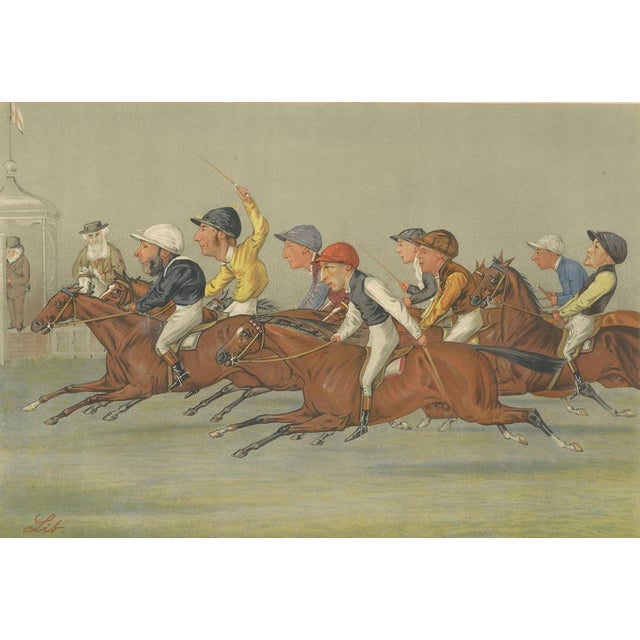 Vincent Brooks, Vanity Fair Winning Post Horse Racing Finish, 1888, Print For Sale - Image 3 of 9