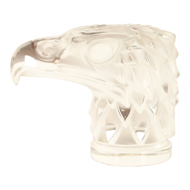 Lalique "Eagle Head" Art Deco Crystal Paperweight For Sale