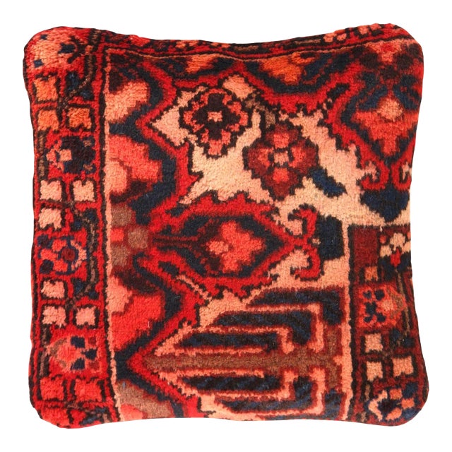 Pasargad Vintage Hand Knotted Farahan Rug Pillow For Sale