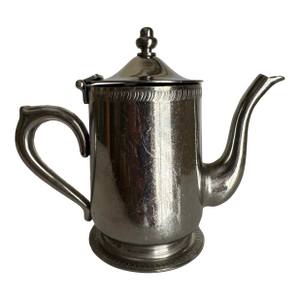 Vintage 1900s Stainless Steel Tea Pot, Made in Japan