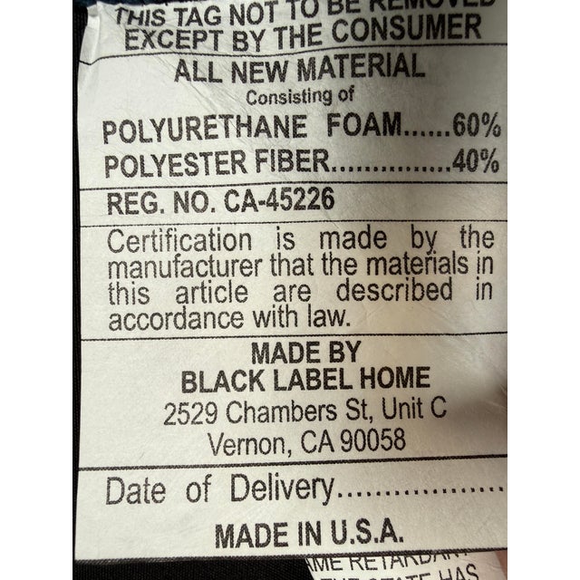 Hollywood Regency Black Label Home Bespoke Crushed Velvet Sectional, Teal For Sale - Image 3 of 12