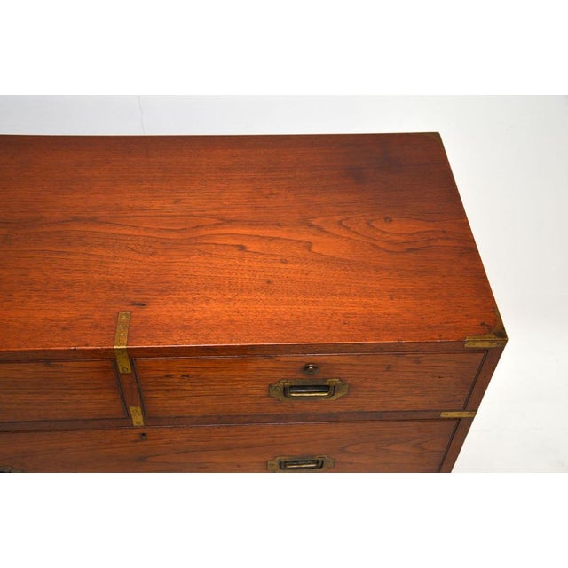Military Campaign Chest of Drawers, 1840s For Sale - Image 10 of 13