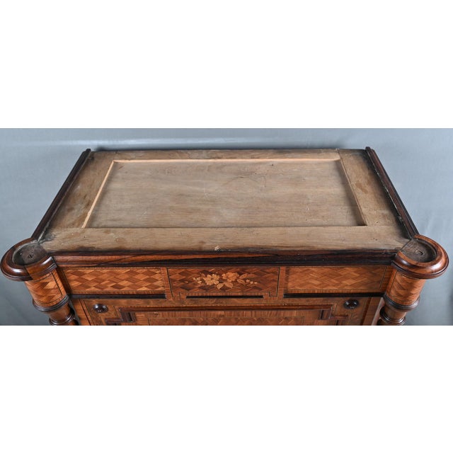 Napoleon III Buffet in Marquetry of Precious Woods, 1800s For Sale - Image 17 of 18
