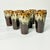 Brutalist 1980s Brutalist Boho Chic Arts & Crafts Lava Dripped Ironstone Glasses - Set of 8 For Sale - Image 3 of 13