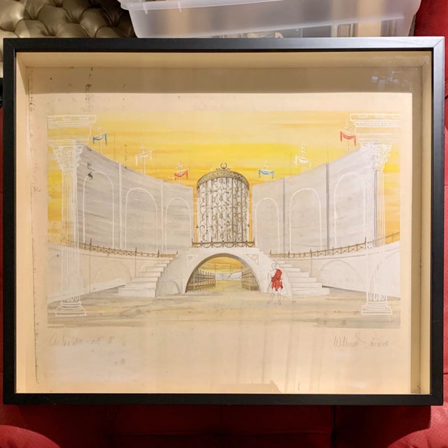 1960s Framed Watercolor Stage Rendering of Titus Andronicus by William Simmons For Sale - Image 10 of 10
