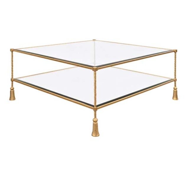 Brand new special order item. Not vintage. Classic detailing takes a fresh turn with the Schiffer table. Twisted-rope legs...