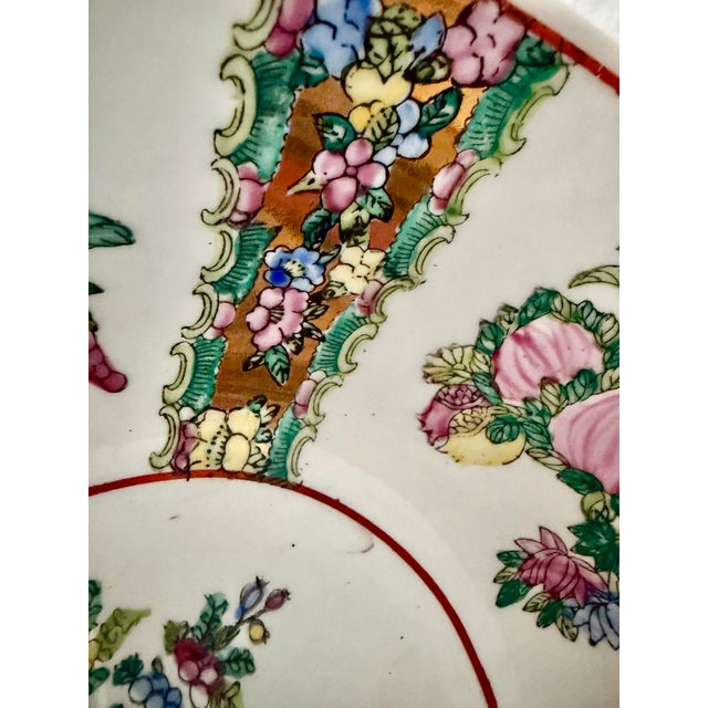 Vintage exquisite Asian antique style hand decorated, made in China Famille Rose Medallion bowl.