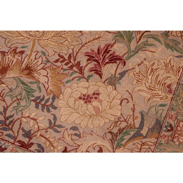 1990's Pak-Persian Taupe/Red Wool Rug - 8'1'' X 10'1'' For Sale - Image 4 of 9