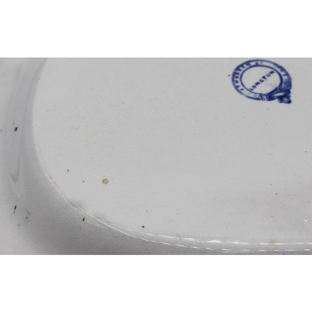 Mid 19th Century English C. 1859-84 Blue Willow Pattern Platter by J. T. Hudden For Sale - Image 5 of 7