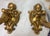 Wood Large Antique Ornate Carved Italian Gilt Wood Cherub Wall Sconce Fixtures - a Pair For Sale - Image 7 of 18
