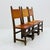 Antique Swedish Folk Art Farm Country Dining Chairs in Pine and Tan Leather, 1890s For Sale - Image 4 of 11