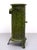 19th Century French Green Enameled Cast Iron Heater Stove, 1890s For Sale - Image 6 of 17