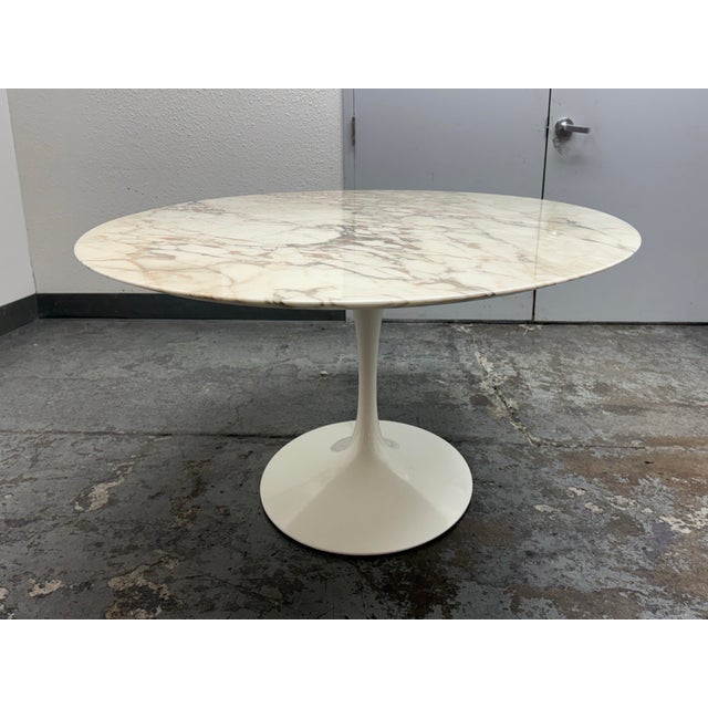 Knoll Eero Saarinen for Knoll 50th Anniversary Marble Tulip Dining Table For Sale - Image 4 of 12
