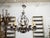 Mid 20th Century Mid Century Modern French Steel 12-Light Chandelier with Scrolls and Dark Patina For Sale - Image 9 of 12