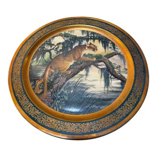 Pickard Limited Edition Collector Plate "American Panther" by James Lockhart, #1525/2000. For Sale