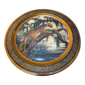 Pickard Limited Edition Collector Plate "American Panther" by James Lockhart, #1525/2000.