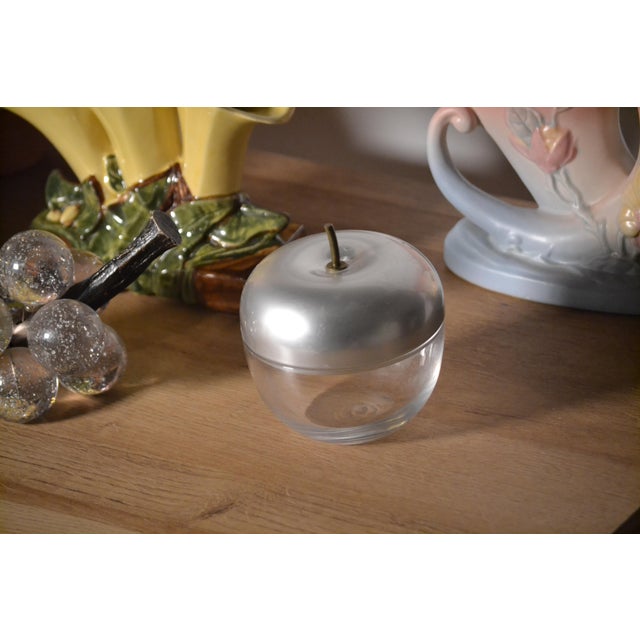 Mid-Century Modern 1938 Vintage Kensington Cortland Lurelle Guild Glass Brass Jam Jar For Sale - Image 3 of 10