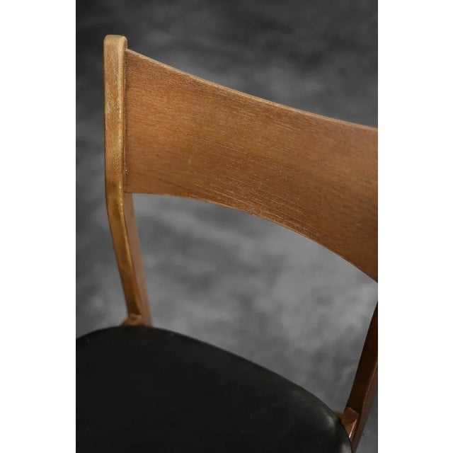 Black Scandinavian Dining Chairs in Beech and Teak, 1960s, Set of 4 For Sale - Image 8 of 12
