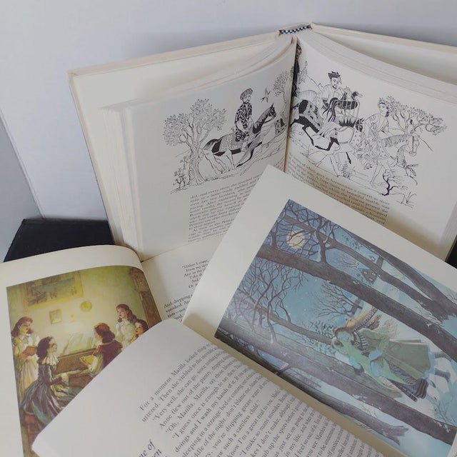 Paper Vintage Decorative Book Gift Set: Illustrated Junior Classics, Arabian Nights, Little Women, Anne of Green Gables -Set of 3 For Sale - Image 7 of 7