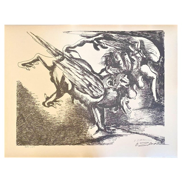 Ossip Zadkine, The Labors of Hercules, Fight Against the Hydra of Lerna, Lithograph For Sale