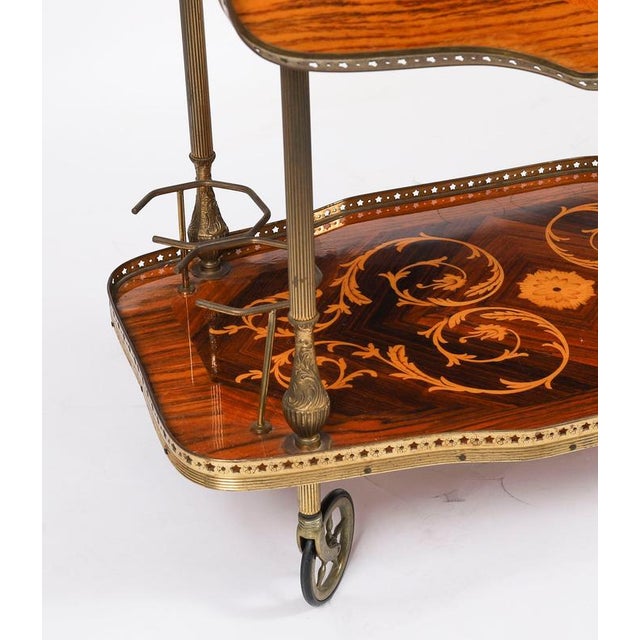 Vintage Italian Marquetry Drinks Trolley from Sorrento For Sale - Image 12 of 16
