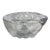 1960s Modern Heavy Art Glass Bowl Thick Rim Textured Ice Block For Sale