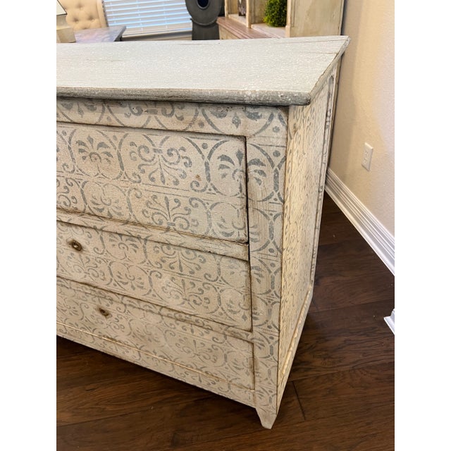 Tuscan Italian Tuscan Painted Three Drawer Commode - 19th C For Sale - Image 3 of 10