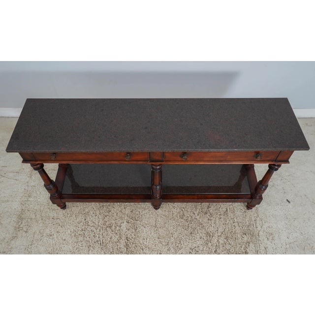 Brown Henredon Acquisitions Marble Top Console Table Server For Sale - Image 8 of 12