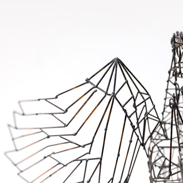 1970s Stan Bennett Pegasus Hanging Wire Sculpture, California Studio Craft, Kinetic Art For Sale - Image 10 of 10