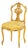 Rococo Revival Yellow Damask Giltwood Side Chair For Sale