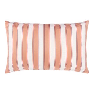 Scalamandre 22" x 14" Piano Stripe Pillow in Peach For Sale