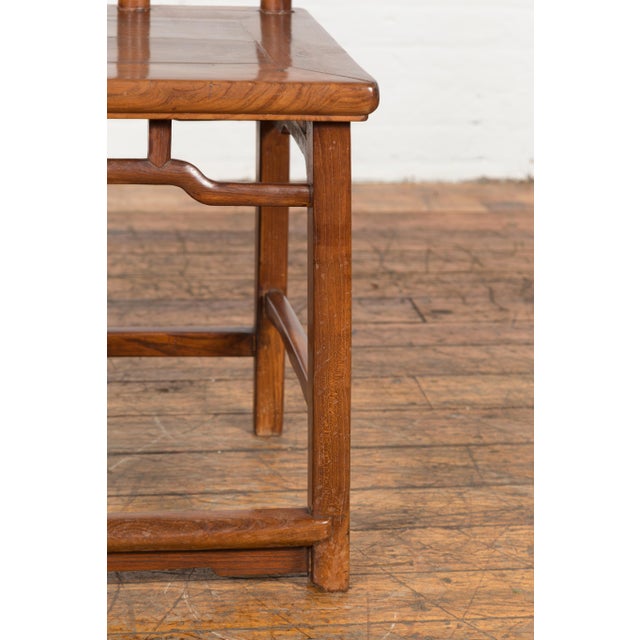 Antique Wooden Chair with Slightly Arched Back For Sale - Image 10 of 12