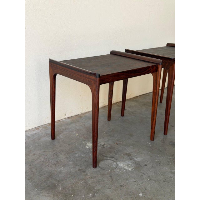 Wood Vintage Danish Rosewood Nightstands by Heltborg Møbler – Mid Century Modern Side Tables For Sale - Image 7 of 11