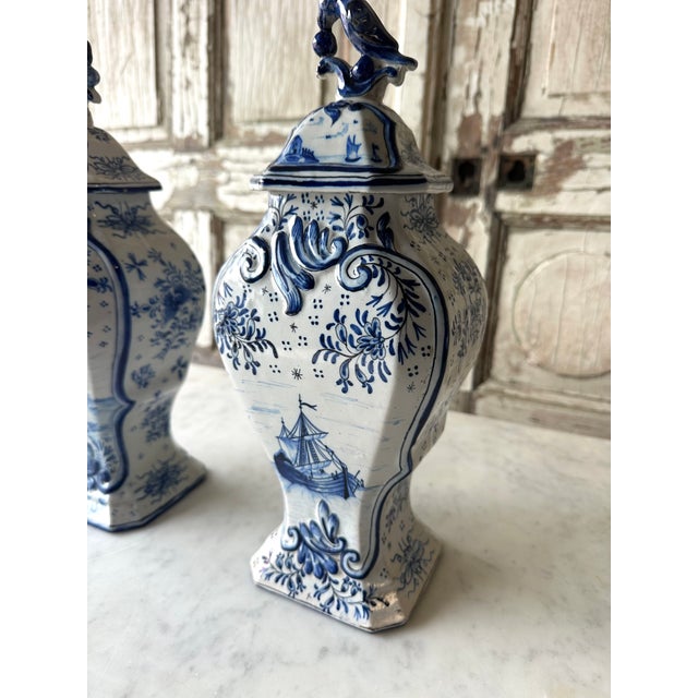 Vintage Vases in Earthenware, 1940s, Set of 2 For Sale - Image 3 of 8