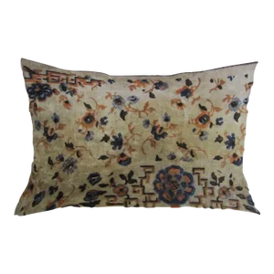 Sarafiné Vintage Zen Lotus Silk Mohair Pillow