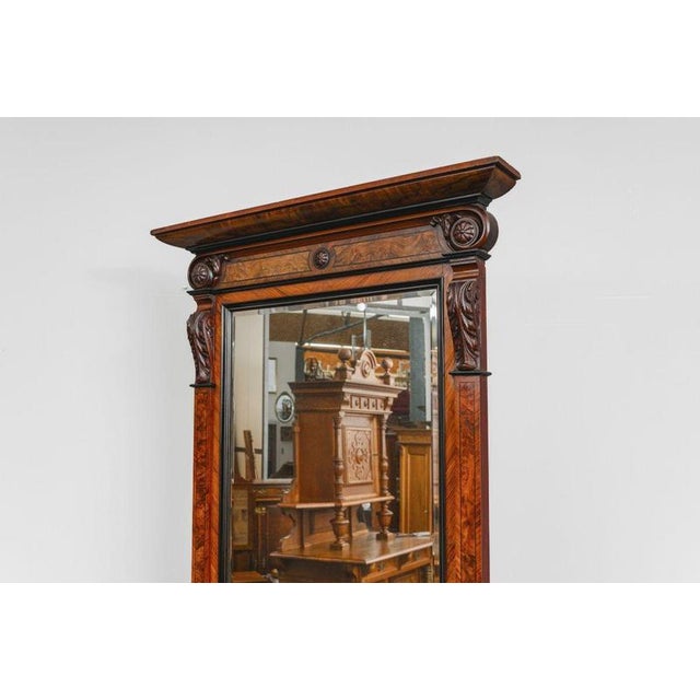 Antique Wall Mirror in Walnut, 1800s For Sale - Image 10 of 14