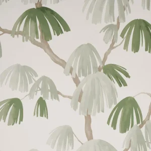 Sample - Schumacher X David Kaihoi Weeping Pine Wallpaper in Sage