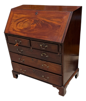 Antique Georgian Mahogany Slant Front Secretary Desk