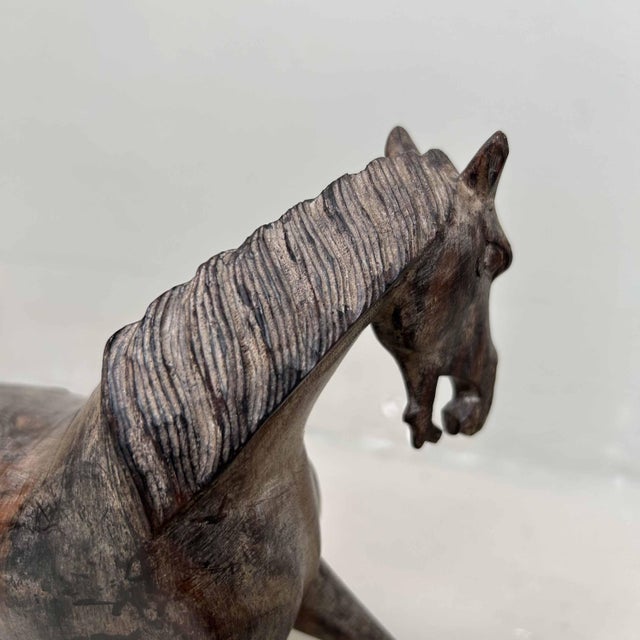 Antique Wooden Horse Decoration, Japan, 1920s For Sale - Image 10 of 15