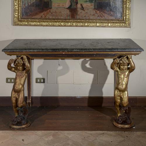 This magnificent antique console table represents an excellent example of artistic cabinetmaking, ideal for those seeking...