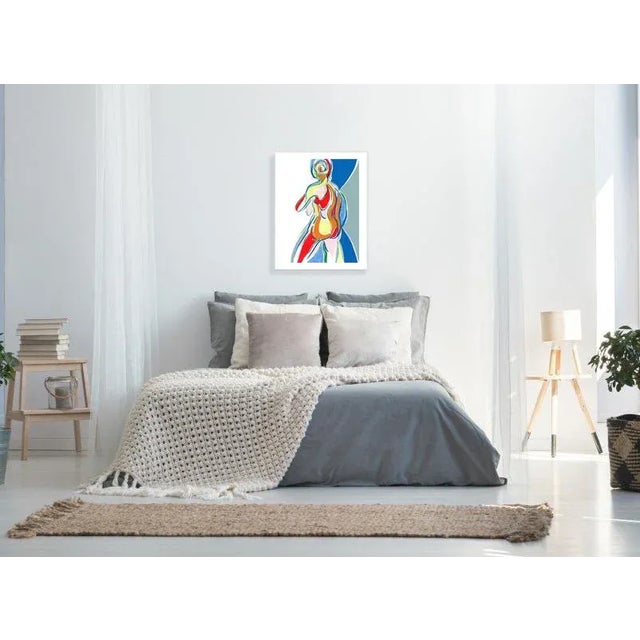 Abstract Moving Female Figure Sketch by Kathleen Ney For Sale - Image 4 of 4