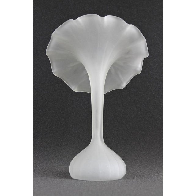 White Mid-Century Jack in the Pulpit Glass Vase, France, 1960s For Sale - Image 8 of 18