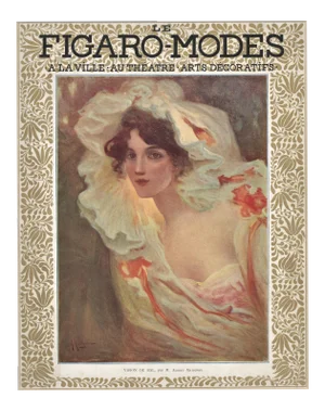 Matted Art Nouveau 1904 Fashion Print